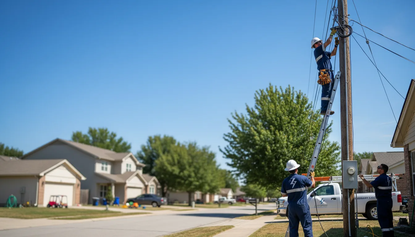 Residential electrician providing installation services in Fries, VA